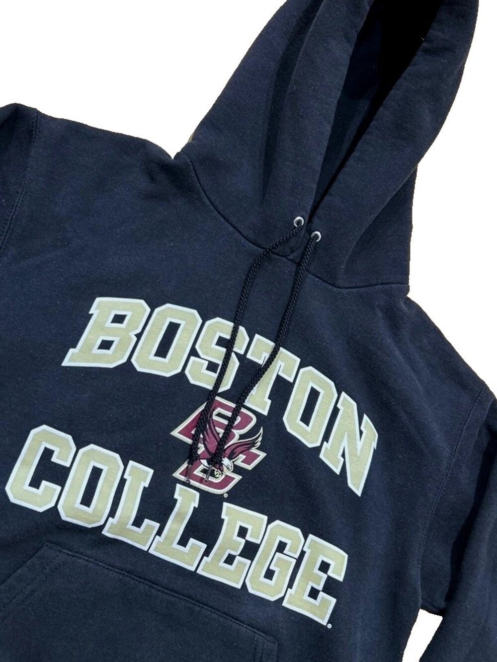 Vintage Boston College Eagles Sweatshirt Small Black Champion Mens Y2K Hoodie